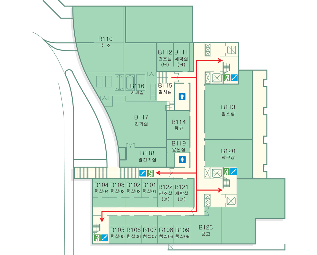 지하1층 안내도