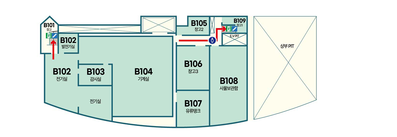 지하1층 안내도