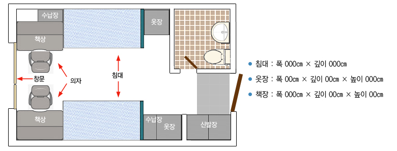 사생실 구조 단면도